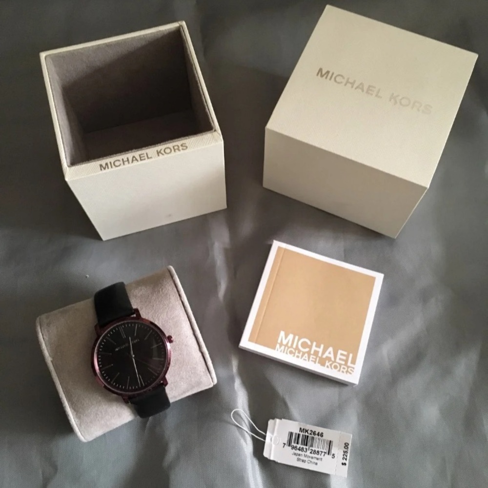 Purple and black Michael Korda Watch